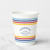 Yosemite Cabin Club Aangepaste kamstreep Papieren Bekers (Achterkant)
