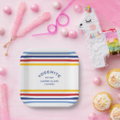 Yosemite Cabin Club Aangepaste kamstreep Papieren Bordje (Feest)
