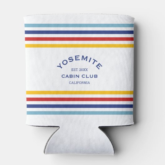 Yosemite Cabin Club Custom Crest Park Stripe Blikjeskoeler (Achterkant)