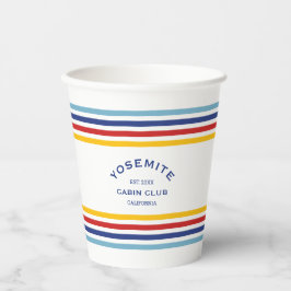 Yosemite Cabin Club Custom Crest Park Stripe Papieren Bekers