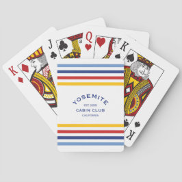 Yosemite Cabin Club Custom Crest Park Stripe Pokerkaarten