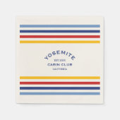 Yosemite Cabin Club Custom Crest Park Stripe Servet (Voorkant)