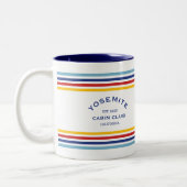 Yosemite Cabin Club Custom Crest Park Stripe Tweekleurige Koffiemok (Links)