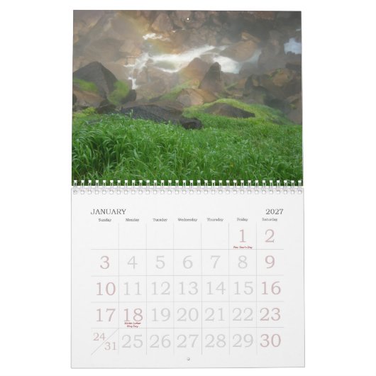 Yosemite Calendar Kalender (Jan 2027)