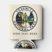 Yosemite California berg waterverf CUSTOM Blikjeskoeler (Achterkant)