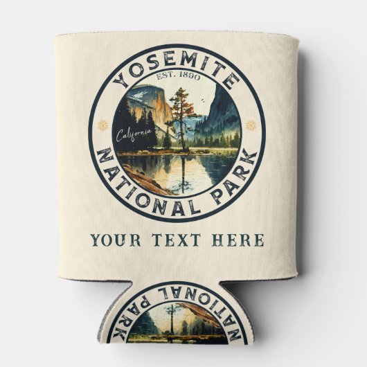 Yosemite California berg waterverf CUSTOM Blikjeskoeler (Achterkant)