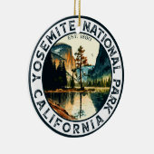 Yosemite California berg  waterverf Keramisch Ornament (Rechts)
