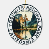 Yosemite California berg  waterverf Keramisch Ornament (Links)