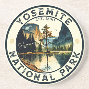 Yosemite California berg  waterverf Zandsteen Onderzetter