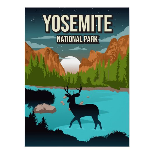 Yosemite California National Park Nature Poster (Voorkant)