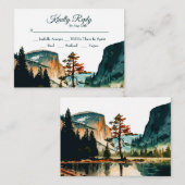 Yosemite California Natuur - RSVP Wedding Insert Notitiekaartje (Voorkant / Achterkant)