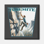 Yosemite California Rock Climbing Magneet (Voorkant)