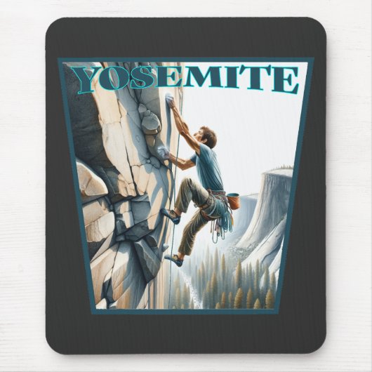 Yosemite California Rock Climbing Muismat (Voorkant)