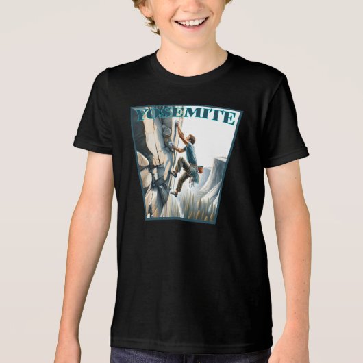 Yosemite California Rock Climbing Tri-Blend Shirt (Voorkant)