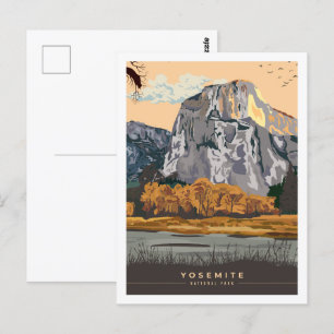 Yosemite California USA Travel Place Illustratie Briefkaart