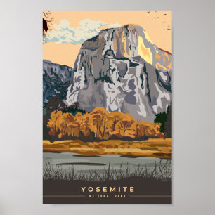 Yosemite California USA Travel Place Illustratie Poster