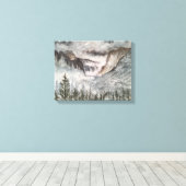 YOSEMITE CALIFORNIA WATERVERF CANVAS AFDRUK (Insitu (Houten vloer))