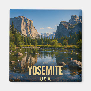 Yosemite Californië bergvallei reis geschenk Magneet