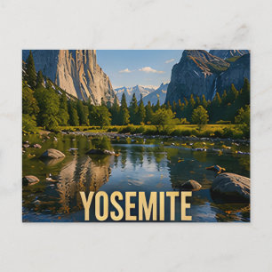 Yosemite Californië bergvallei reisgeschenk Briefkaart