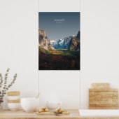 Yosemite, Californische reisillustratie Poster (Keuken)