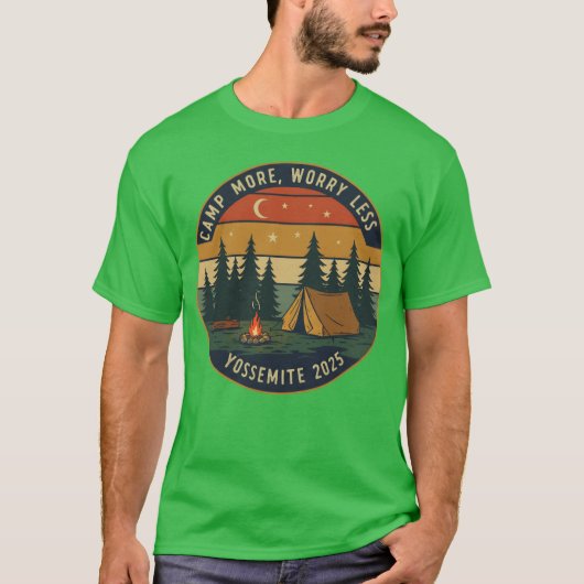 Yosemite Camping Adventureee Camp More 2025 girl T-shirt (Voorkant)