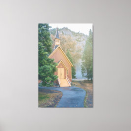 Yosemite Chapel Canvas Afdruk