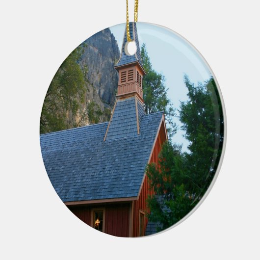 Yosemite Chapel Keramisch Ornament (Links)