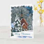 Yosemite Chapel-kerstkaart Kaart (Gele Bloem)