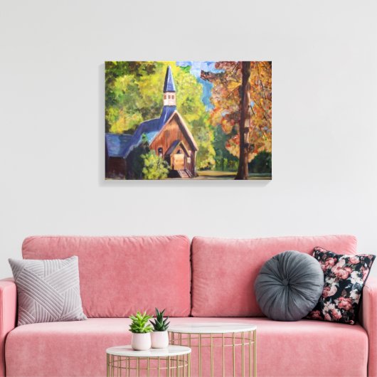 Yosemite Chapel Verpakt Canvas (Insitu (Woonkamer))