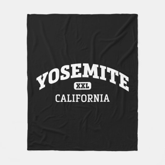 Yosemite College Style Rock Climbing Area Design   Fleece Deken (Voorkant)