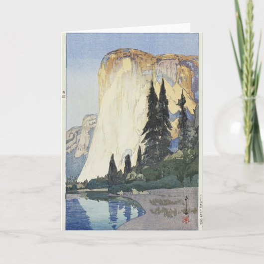Yosemite, El Capitan, Hiroshi Yoshida Feestdagen Kaart (Voorkant)