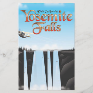 Yosemite Falls Californië reisposter Briefpapier