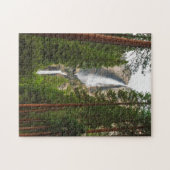 Yosemite Falls door het bos Legpuzzel (Horizontaal)