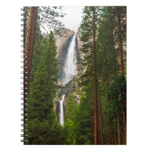 Yosemite Falls door het bos Notitieboek (Voorkant)