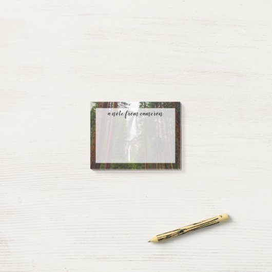 Yosemite Falls door het bos Post-it® Notes (Op bureau)