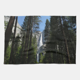 Yosemite Falls en boslandschapsfotografie Theedoek