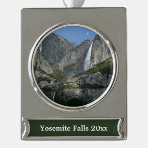 Yosemite Falls III vanuit Yosemite National Park Verzilverd Banner Ornament