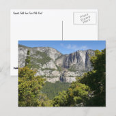 Yosemite Falls vanuit Four Mile Trail Briefkaart (Voorkant / Achterkant)