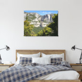 Yosemite Falls vanuit Four Mile Trail Canvas Afdruk (Insitu (Slaapkamer))