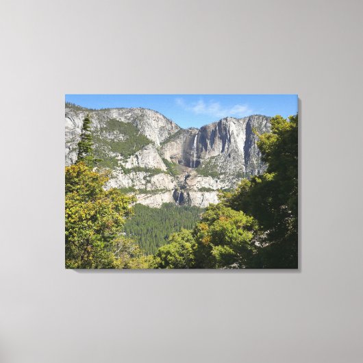 Yosemite Falls vanuit Four Mile Trail Canvas Afdruk (Voorkant)