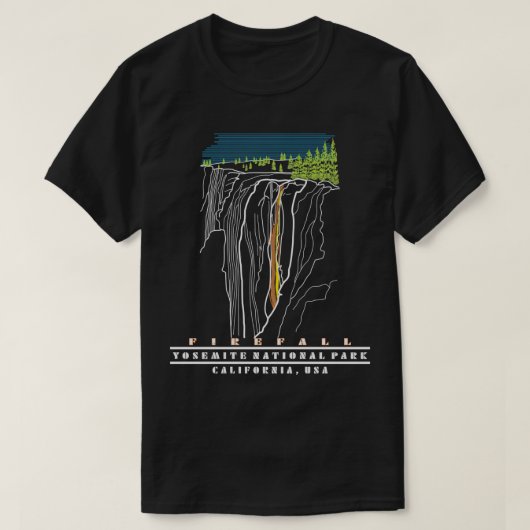 Yosemite Firefall California Horsetail Herfsten S T-shirt (Design voorkant)
