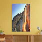 Yosemite Firefall Canvas Afdruk (Insitu (Woonkamer))