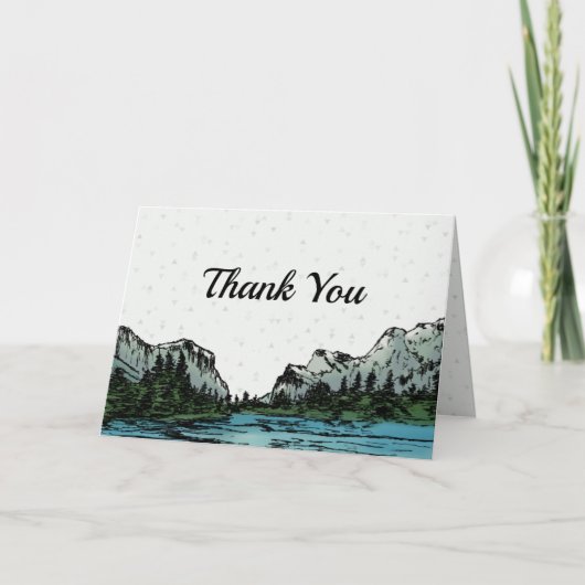 Yosemite Geïnspireerd bedankt Kaart (Voorkant)