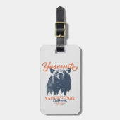 Yosemite Grizzly Beer, Californië Bagagelabel (Voorkant verticaal)