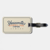 Yosemite Grizzly Beer, Californië Bagagelabel (Achterkant horizontaal)