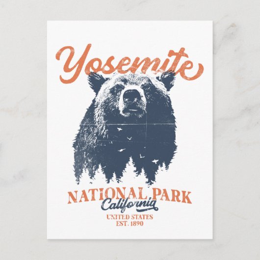 Yosemite Grizzly Beer, Californië Briefkaart (Voorkant)
