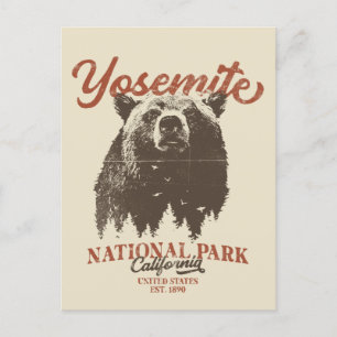 Yosemite Grizzly Beer, Californië Briefkaart