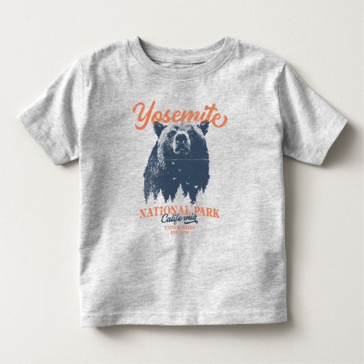 Yosemite Grizzly Beer, Californië Kinder Shirts (Voorkant)