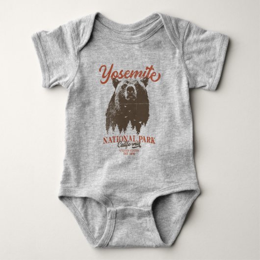Yosemite Grizzly Beer, Californië Romper (Voorkant)