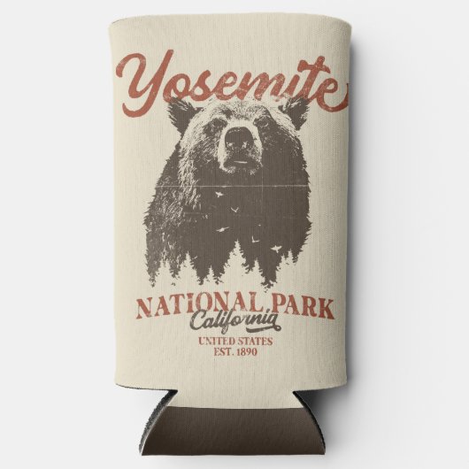 Yosemite Grizzly Beer, Californië Seltzer Blikjeskoeler (Voorkant)